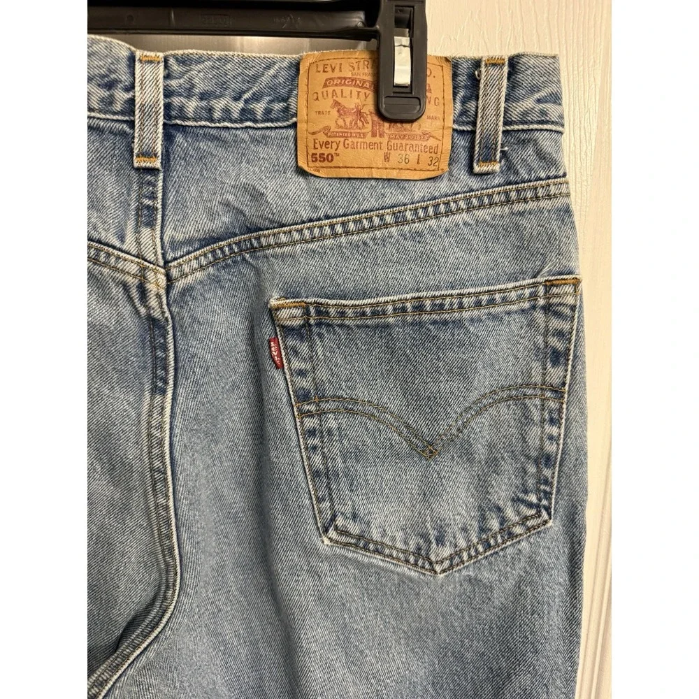 Vintage Levi's 550 Men's 36x32 Straight Leg Relaxed Fit Jeans Denim Y2K 90's